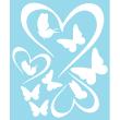 Electrostatic Hearts and butterflies stickers - ambiance-sticker.com