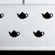 Wall decals for the kitchen - Wall sticker 12 teapots - decoration&#8203; - ambiance-sticker.com