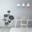 Flowers wall decals - Wall decal  3 daisies - ambiance-sticker.com