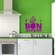 Wall decals for the kitchen - Wall decal Kitchen accessories bon appetit - ambiance-sticker.com