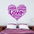 Love and hearts wall decals - Wall sticker decal Love Heart - ambiance-sticker.com