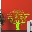 Wall decals with quotes - Wall decal Amour, passion, vivre, bonheur - ambiance-sticker.com