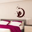 Figures wall decals - Wall decal Angel sitting on the moon - ambiance-sticker.com