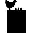 Wall decals Chalckboards - Wall decal Hen with eggs - ambiance-sticker.com