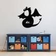 Wall decals Chalckboards - Wall decal Dragon Silhouette - ambiance-sticker.com