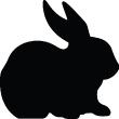 Wall decals Chalckboards - Wall decal Rabbit silhouette - ambiance-sticker.com