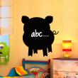 Wall decals Chalckboards - Wall decal Silhouette little pig - ambiance-sticker.com
