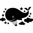 Wall decals for kids - Whale and clouds wall decal - ambiance-sticker.com