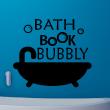 Bathroom wall decals - Wall decal Bath book bubbly - ambiance-sticker.com