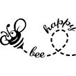 Wall decals for babies  Bee happy wall decal - ambiance-sticker.com