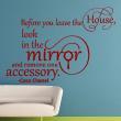 Wall decal Before you leave the house... (Coco Chanel) - ambiance-sticker.com