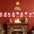 Wall decal Snowman dressed for Christmas - ambiance-sticker.com