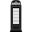 City wall decals - Wall decal british telephone cabin - ambiance-sticker.com