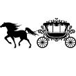 Wall decals for kids - Galloping horse and carriage wall decal - ambiance-sticker.com
