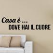 Wall decals with quotes - Wall decal Case è dove hai il cuore decoration - ambiance-sticker.com
