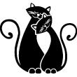 Animals wall decals - Cats in love Wall decal - ambiance-sticker.com