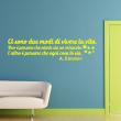 Wall decals with quotes -  Wall decal Ci sono du modi vivere la vita - A. Einstein - decoration - ambiance-sticker.com