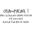 Wall sticker quote Champagne ! - decoration - ambiance-sticker.com