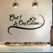 Wall decals for the kitchen - Wall decal Chut! Le chef cuisine - ambiance-sticker.com