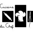 Wall sticker quote cuisine du chef ! - decoration - ambiance-sticker.com