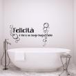 Bathroom wall decals - Wall decal quote Felicita è farsi un lungo bagno caldo - ambiance-sticker.com