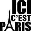 Paris wall decals - Wall decal Ici c'est Paris - ambiance-sticker.com