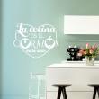 Wall decals for the kitchen - Wall decal quote La cocina es el corazon - decoration&#8203; - ambiance-sticker.com