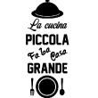 Wall decals for the kitchen - Wall decal quote La cuicina piccola faba casa grande -  decoration&#8203; - ambiance-sticker.com