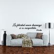 Wall decals with quotes - Wall decal La felicidad...Buddha - ambiance-sticker.com