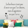 Wall decals with quotes - Wall decal Le bonheur n’est pas le désire - ambiance-sticker.com