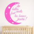 Wall decals with quotes - Wall sticker Les belles nuits font les beaux jours decoration - ambiance-sticker.com