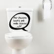 WC wall decals -Wall decal quote Per favore basta peli nella tazza! - ambiance-sticker.com