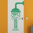 Wall decals for doors - Wall decal quote toilet door Wc, bano, lavabo ... - ambiance-sticker.com