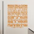 Wall decals for the kitchen - Wall sticker quote Regole della cucina - decoration&#8203; - ambiance-sticker.com