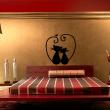 Animals wall decals - Couple lovers cats Wall decal - ambiance-sticker.com