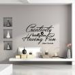 Wall decals with quotes - Wall decal Creativity is intelligence having fun - Albert Einstein - ambiance-sticker.com