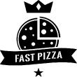 Wall decals for the kitchen - Wall decal Fast pizza - ambiance-sticker.com