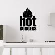 Wall decals for the kitchen - Wall decal Hot burgers - ambiance-sticker.com