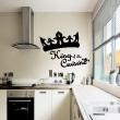 Wall decals for the kitchen - Kitchen wall decal King of the cuisine&#8203; - ambiance-sticker.com