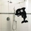 Bathroom wall decals - Wall decal Female dolphin - ambiance-sticker.com