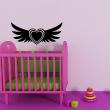 Wall decals for babies  Design winged heart wall decal - ambiance-sticker.com