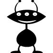 Wall decals for kids - Drawing extraterrestrial wall decal - ambiance-sticker.com