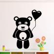Wall decals for babies  Design teddy bear with heart wall decal - ambiance-sticker.com