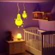 Wall decals for kids - Two bulbs surrounded by the stars wall decal - ambiance-sticker.com