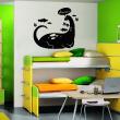Animals wall decals - Dinosaur, flowers and clouds Wall decal - ambiance-sticker.com