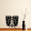 Wall decals music - Wall decal Double drum - ambiance-sticker.com