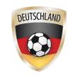 Car Stickers and Decals - Sticker Flag with football, Germany - ambiance-sticker.com