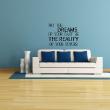 Wall decals with quotes - Wall decal Dreams reality - ambiance-sticker.com