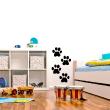 Wall decals for kids - Dog Footprints wall decal - ambiance-sticker.com