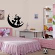 Figures wall decals - Wall decal Children in love on the moon - ambiance-sticker.com